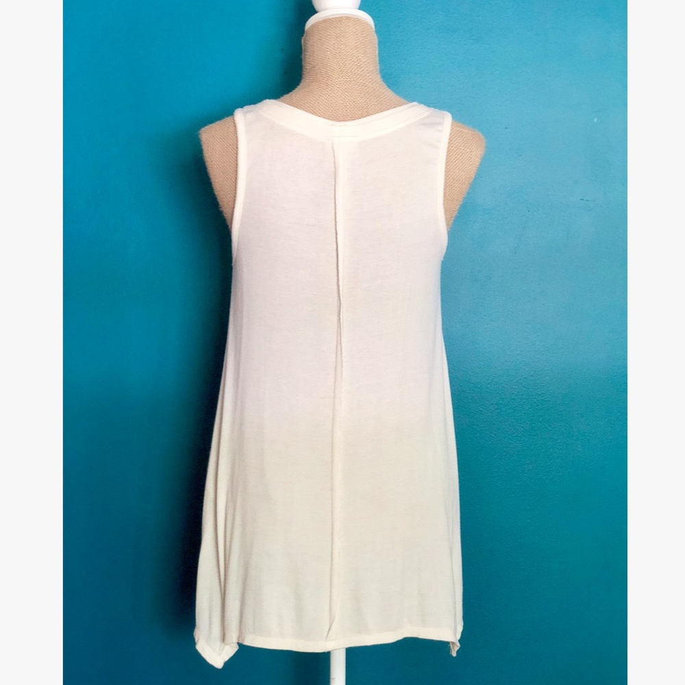 Knox Rose Cream Bronze Embellished Tunic Tank - Picture 6 of 7